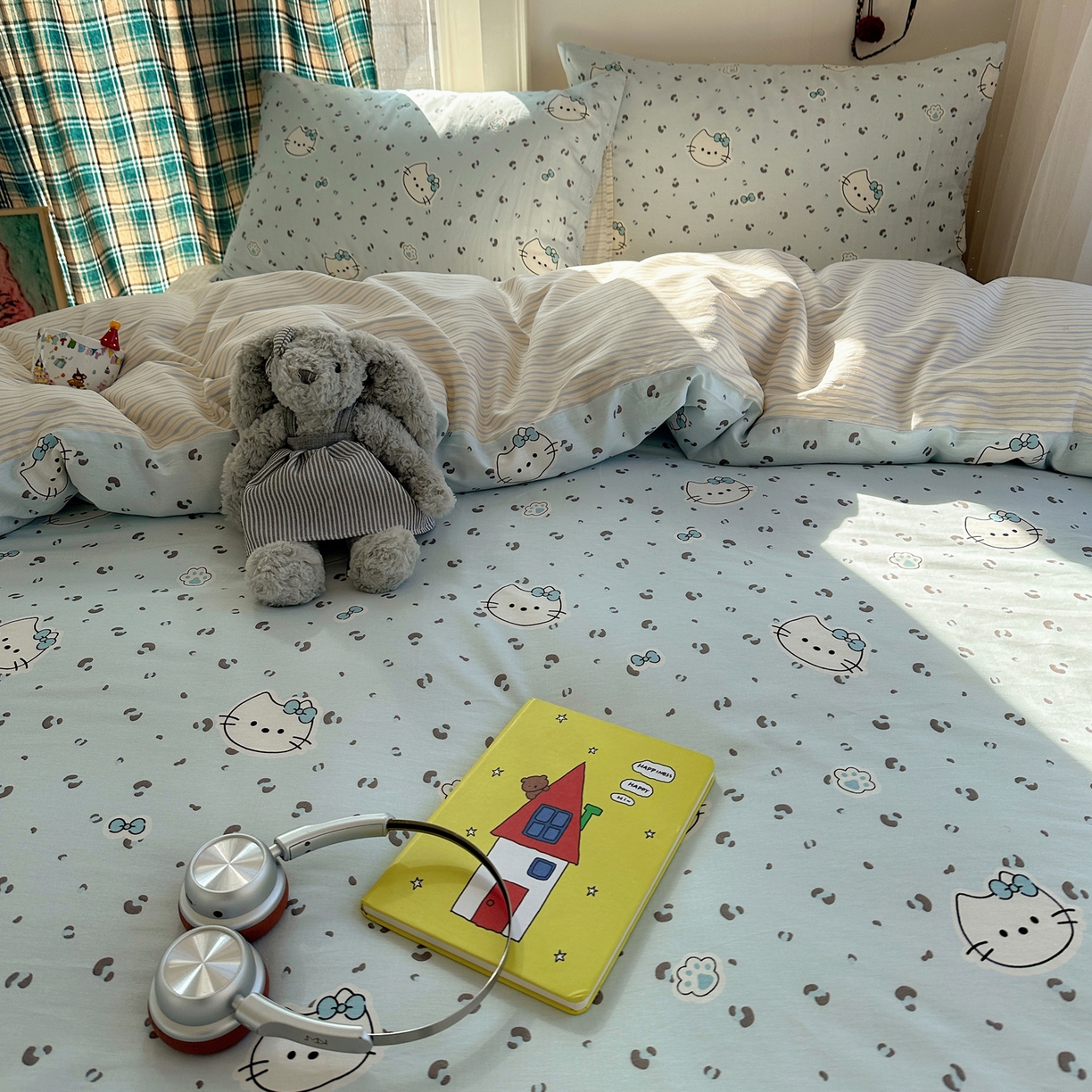 91家纺网 家纺一手货源 找家纺 瑞莱 2026新款ing小清新费尔岛全棉四件套 凯迪小姐