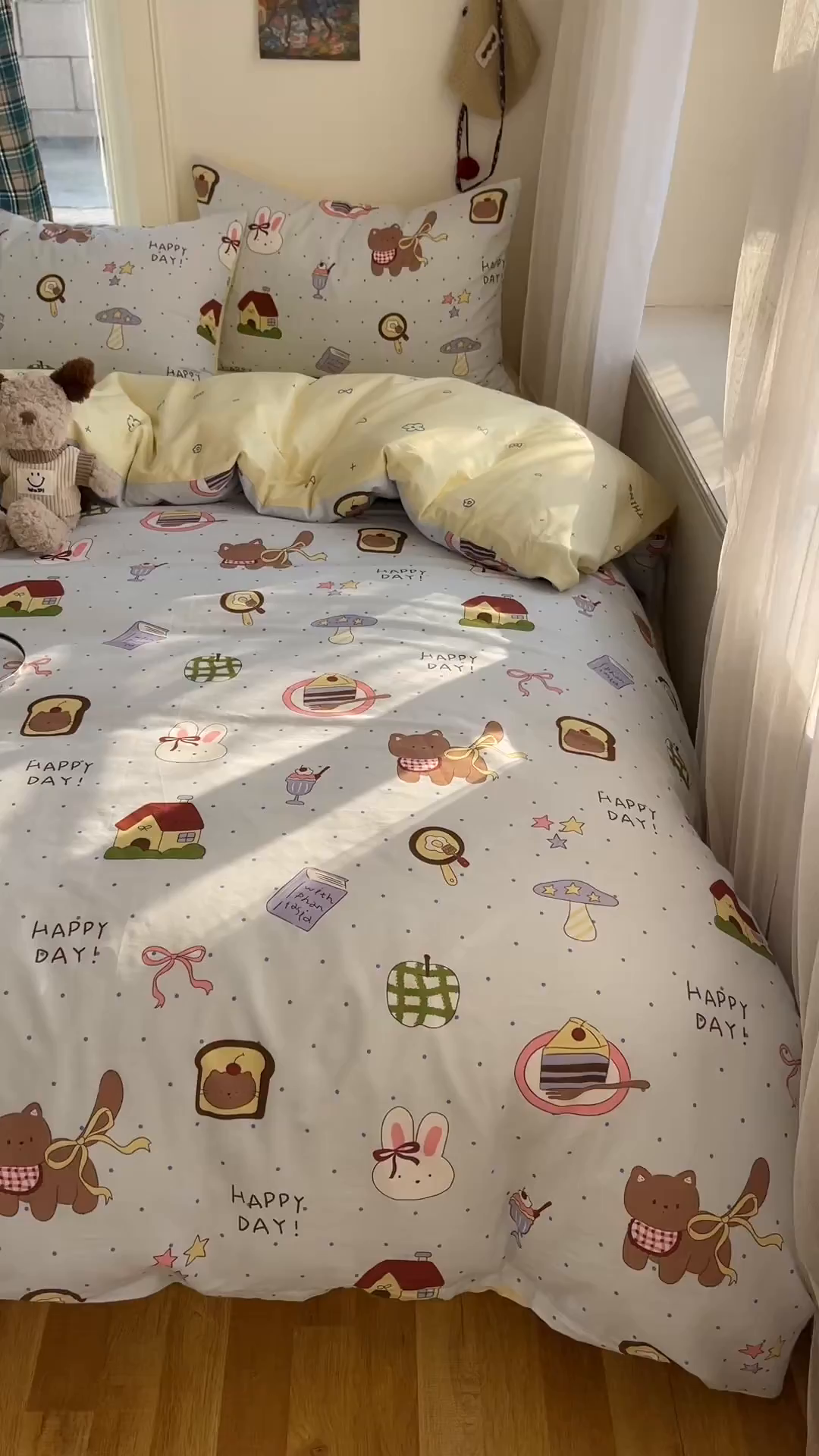 91家纺网 家纺一手货源 找家纺 瑞莱 2026新款ing小清新费尔岛全棉四件套 甜甜日记