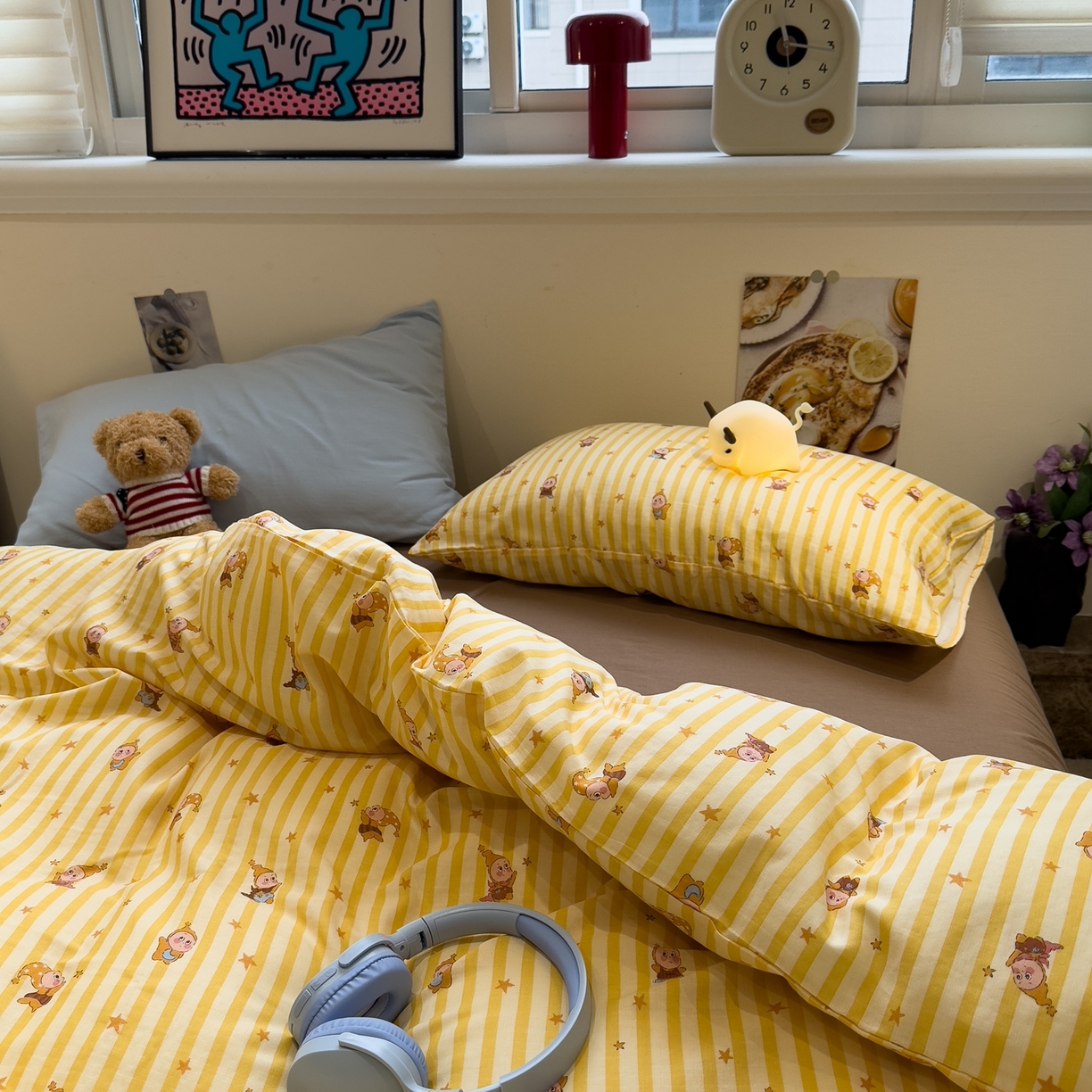 91家纺网 家纺一手货源 找家纺 （总）呗旺鹿 2026新款全棉撞色双层纱四件套