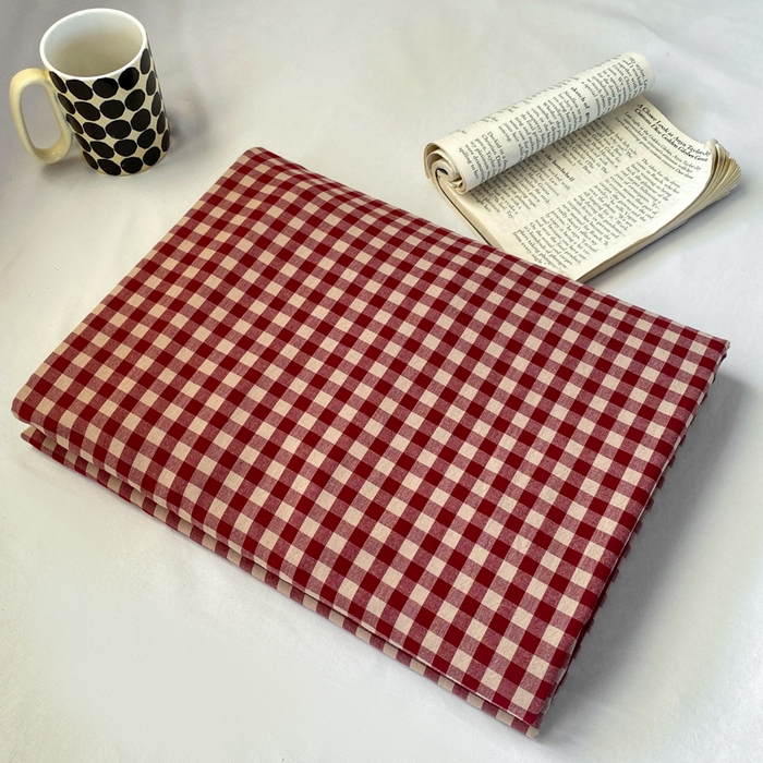 91家纺网 家纺一手货源 找家纺 （总）对白 2026新款ins风全棉色织水洗棉纯棉简约极简格子系列四件套-草莓奶昔【提供买家秀】