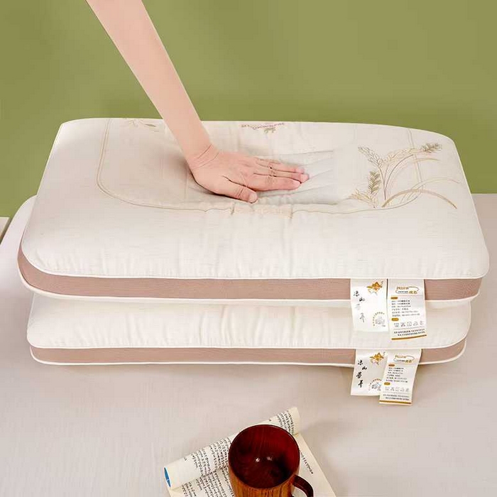 91家纺网 家纺一手货源 找家纺 （总）木子晗 2026新款亚麻苦荞枕枕头枕芯