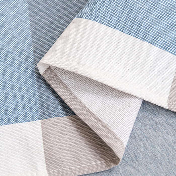 91家纺网 家纺一手货源 找家纺 居美良品 2026新款无印风正宗加厚老粗布床单单件枕套三件套可做凉席 蓝白-格