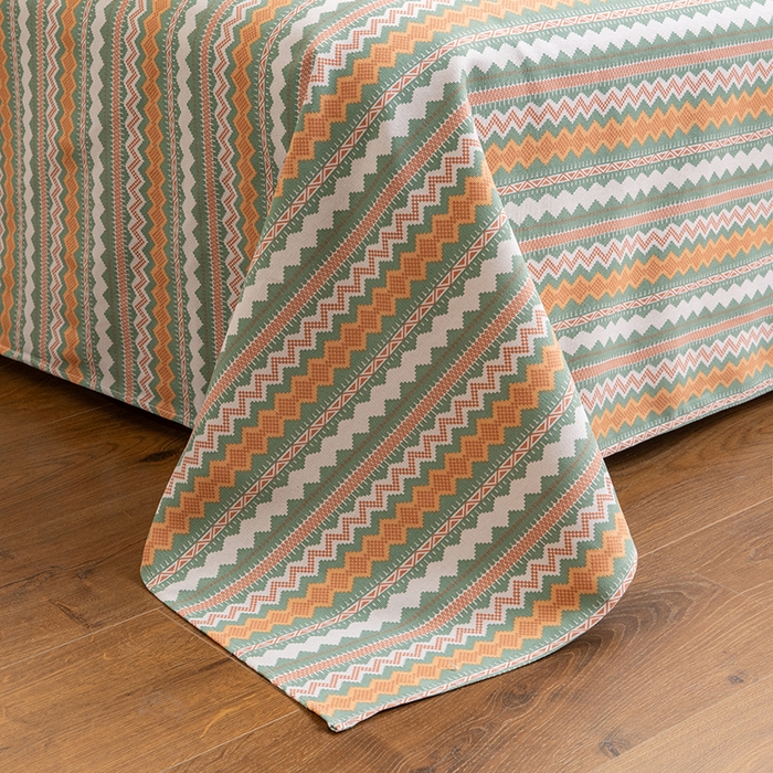 91家纺网 家纺一手货源 找家纺 居美良品 2026新款无印风正宗加厚老粗布床单单件枕套三件套可做凉席 波澜-条