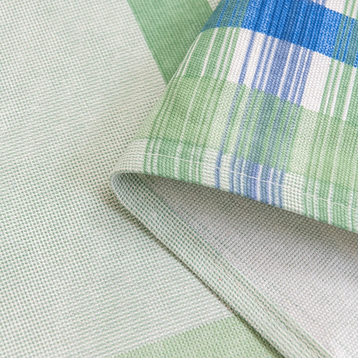 91家纺网 家纺一手货源 找家纺 居美良品 2026新款无印风正宗加厚老粗布床单单件枕套三件套可做凉席 格韵-绿