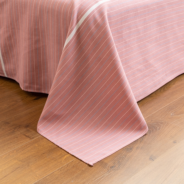 91家纺网 家纺一手货源 找家纺 居美良品 2026新款无印风正宗加厚老粗布床单单件枕套三件套可做凉席 简尚-粉