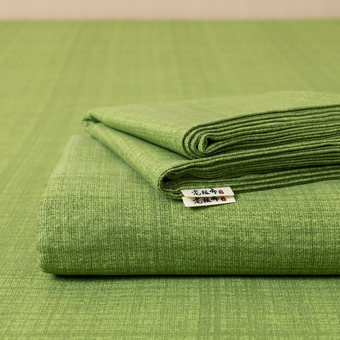 91家纺网 家纺一手货源 找家纺 居美良品 2026新款无印风正宗加厚老粗布床单单件枕套三件套可做凉席 嫩绿
