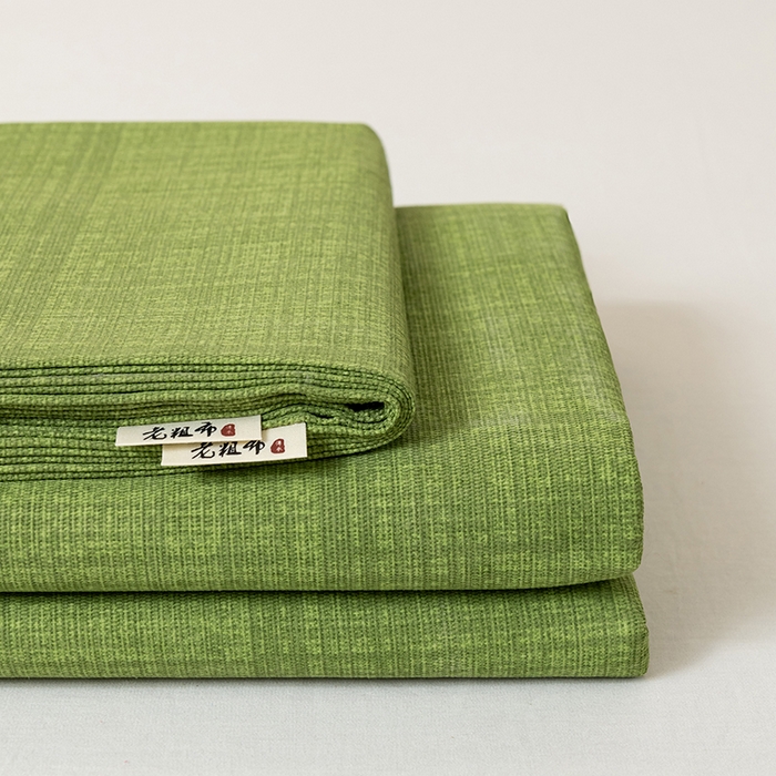 91家纺网 家纺一手货源 找家纺 居美良品 2026新款无印风正宗加厚老粗布床单单件枕套三件套可做凉席 嫩绿