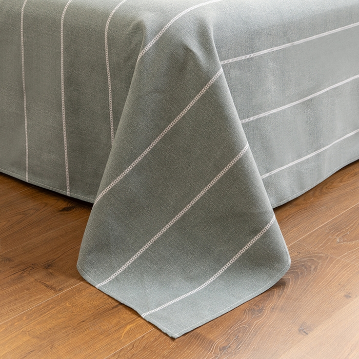 91家纺网 家纺一手货源 找家纺 居美良品 2026新款无印风正宗加厚老粗布床单单件枕套三件套可做凉席 清雅-灰