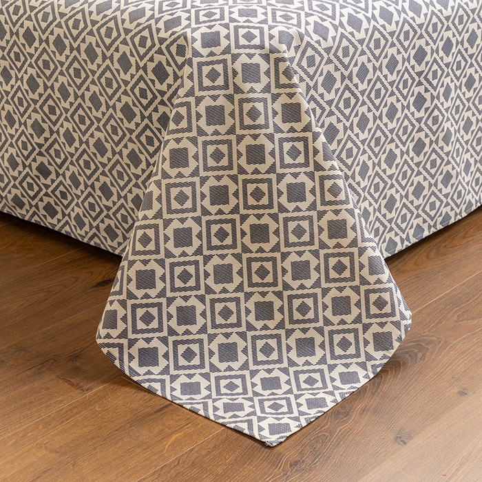 91家纺网 家纺一手货源 找家纺 居美良品 2026新款无印风正宗加厚老粗布床单单件枕套三件套可做凉席 星辰-灰