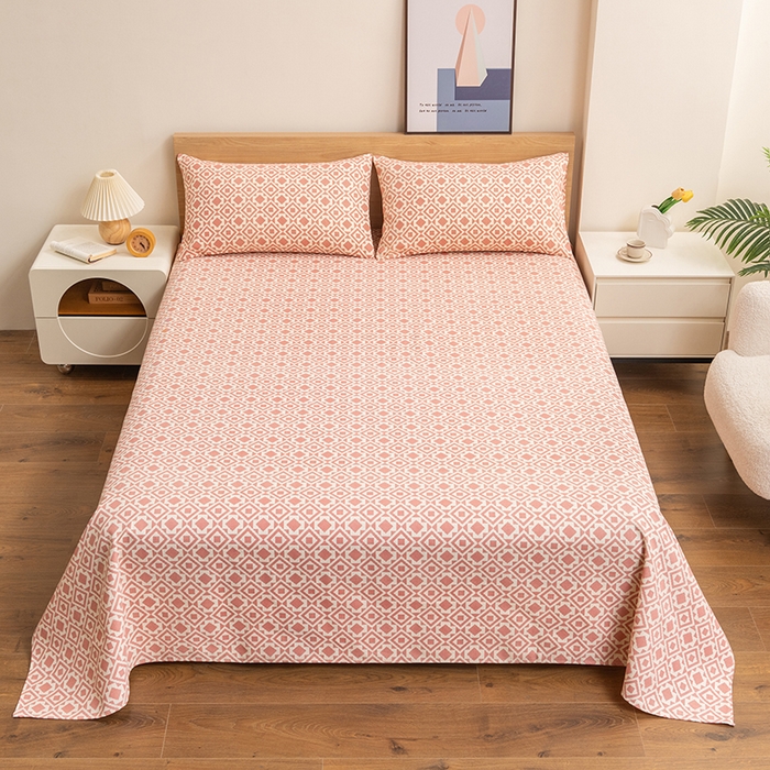 91家纺网 家纺一手货源 找家纺 居美良品 2026新款无印风正宗加厚老粗布床单单件枕套三件套可做凉席 星辰-玉