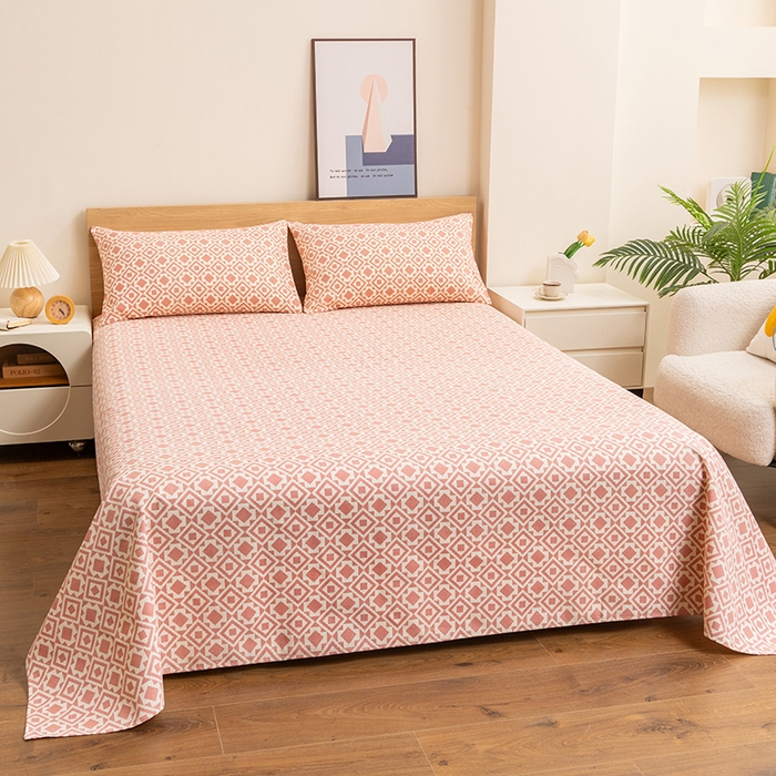 91家纺网 家纺一手货源 找家纺 居美良品 2026新款无印风正宗加厚老粗布床单单件枕套三件套可做凉席 星辰-玉