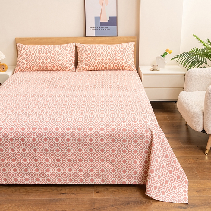 91家纺网 家纺一手货源 找家纺 居美良品 2026新款无印风正宗加厚老粗布床单单件枕套三件套可做凉席 星辰-玉