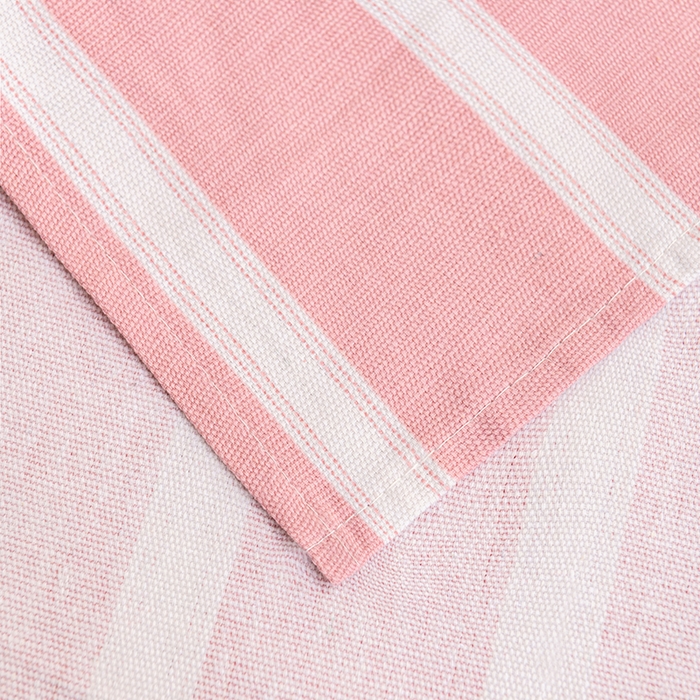 91家纺网 家纺一手货源 找家纺 居美良品 2026新款无印风正宗加厚老粗布床单单件枕套三件套可做凉席 雅致-粉