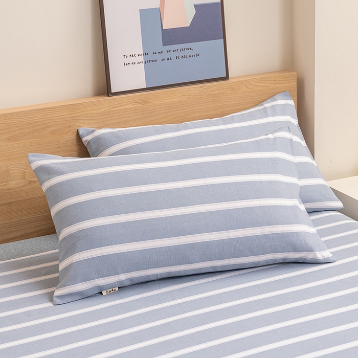 91家纺网 家纺一手货源 找家纺 居美良品 2026新款无印风正宗加厚老粗布床单单件枕套三件套可做凉席 雅致-灰