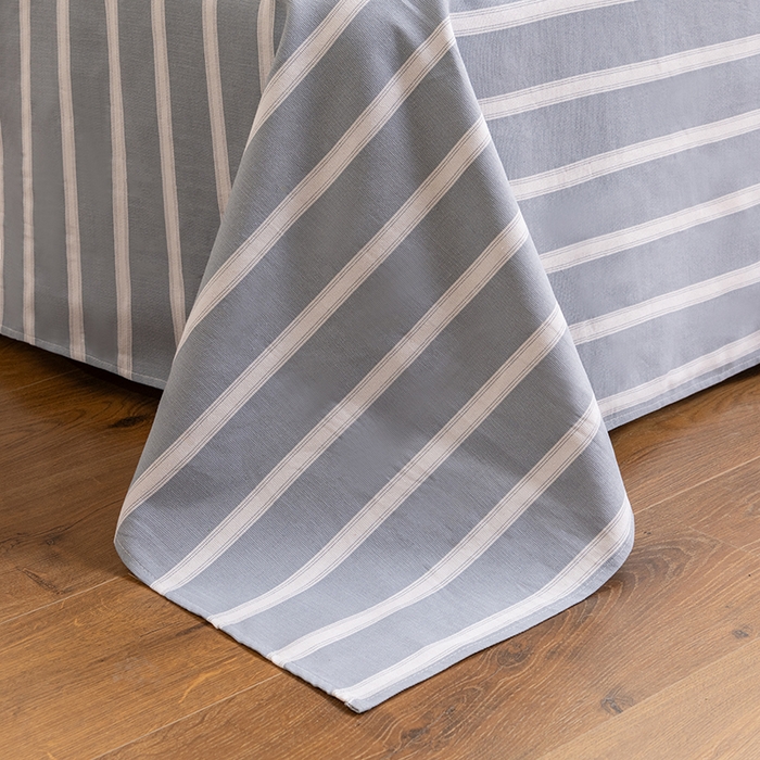 91家纺网 家纺一手货源 找家纺 居美良品 2026新款无印风正宗加厚老粗布床单单件枕套三件套可做凉席 雅致-灰