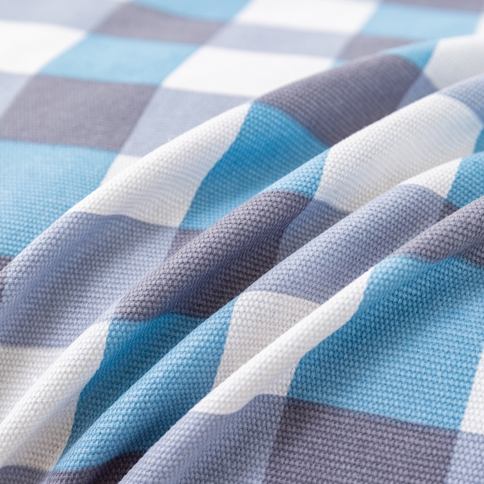 91家纺网 家纺一手货源 找家纺 居美良品 2026新款无印风正宗加厚老粗布床单单件枕套三件套可做凉席 阳光蓝格