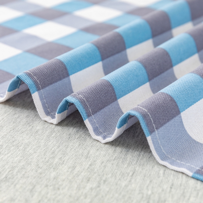 91家纺网 家纺一手货源 找家纺 居美良品 2026新款无印风正宗加厚老粗布床单单件枕套三件套可做凉席 阳光蓝格