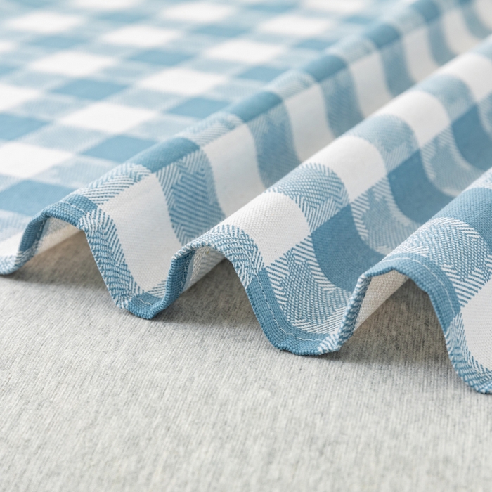 91家纺网 家纺一手货源 找家纺 居美良品 2026新款无印风正宗加厚老粗布床单单件枕套三件套可做凉席 月白-蓝