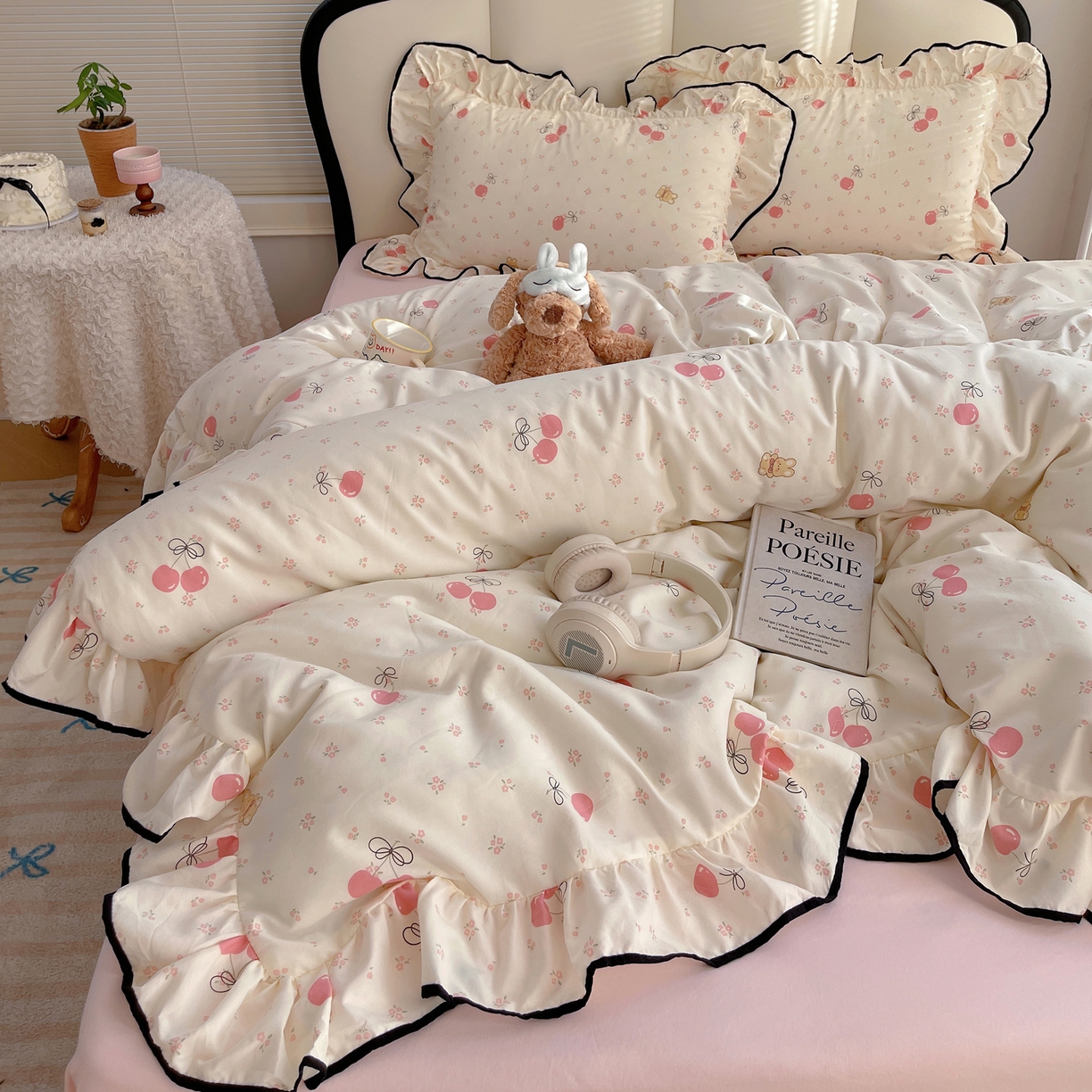 91家纺网 家纺一手货源 找家纺 （总）韩巢家纺 2026新款水洗棉花边款四件套