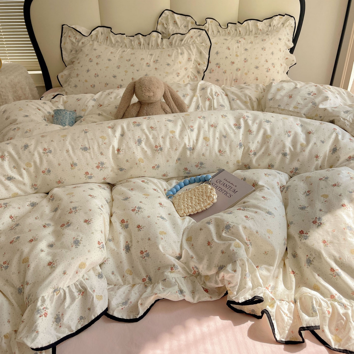 91家纺网 家纺一手货源 找家纺 （总）韩巢家纺 2026新款水洗棉花边款四件套