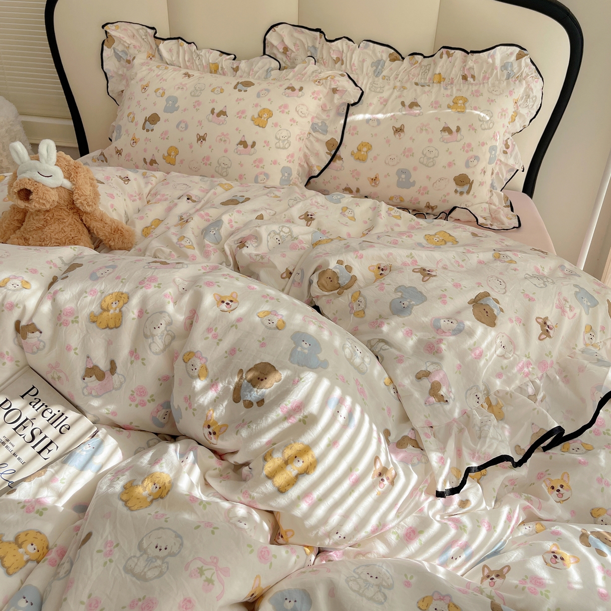 91家纺网 家纺一手货源 找家纺 （总）韩巢家纺 2026新款水洗棉花边款四件套