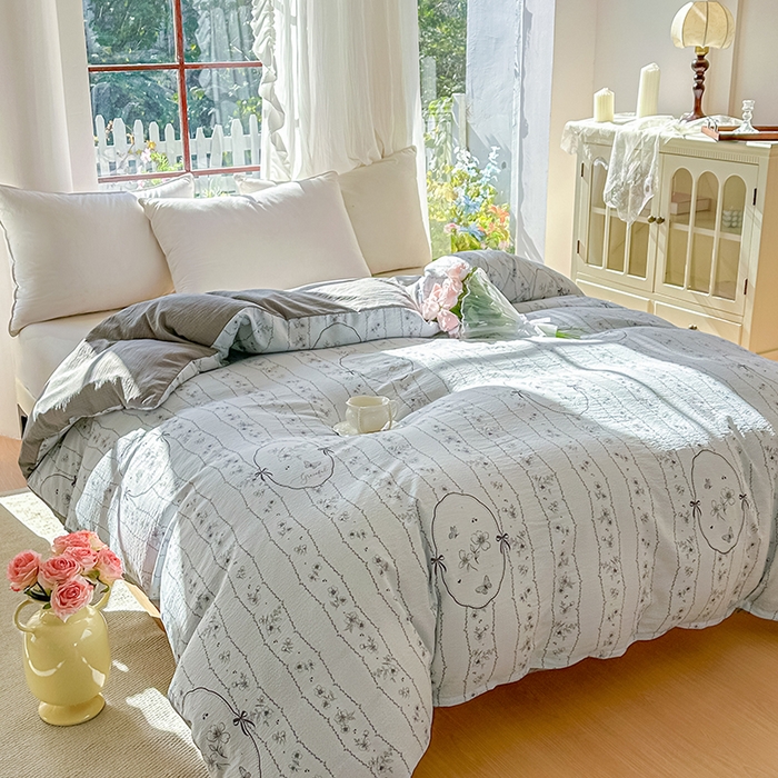 91家纺网 家纺一手货源 找家纺 （总）家贝爱 2026新款有氧水洗双层纱被套