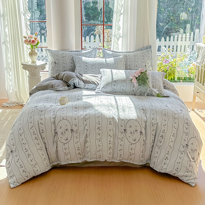 91家纺网 家纺一手货源 找家纺 （总）家贝爱 2026新款有氧水洗双层纱被套