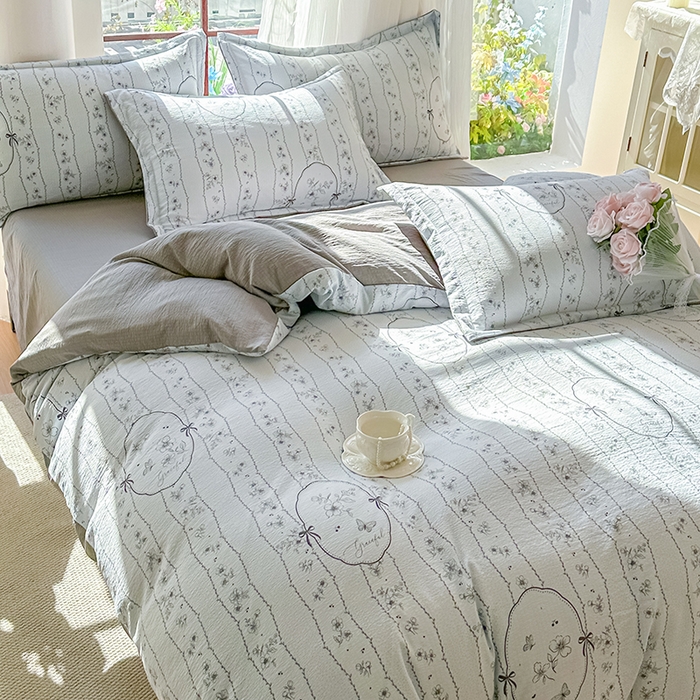 91家纺网 家纺一手货源 找家纺 （总）家贝爱 2026新款有氧水洗双层纱被套