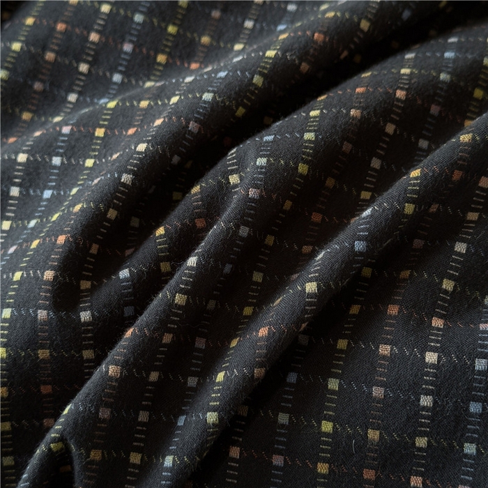 91家纺网 家纺一手货源 找家纺 琪格格纺织 2026新款纯棉色织肌理纹提花华夫格纯棉轻奢简约款四件套 时光里-高级蓝黑