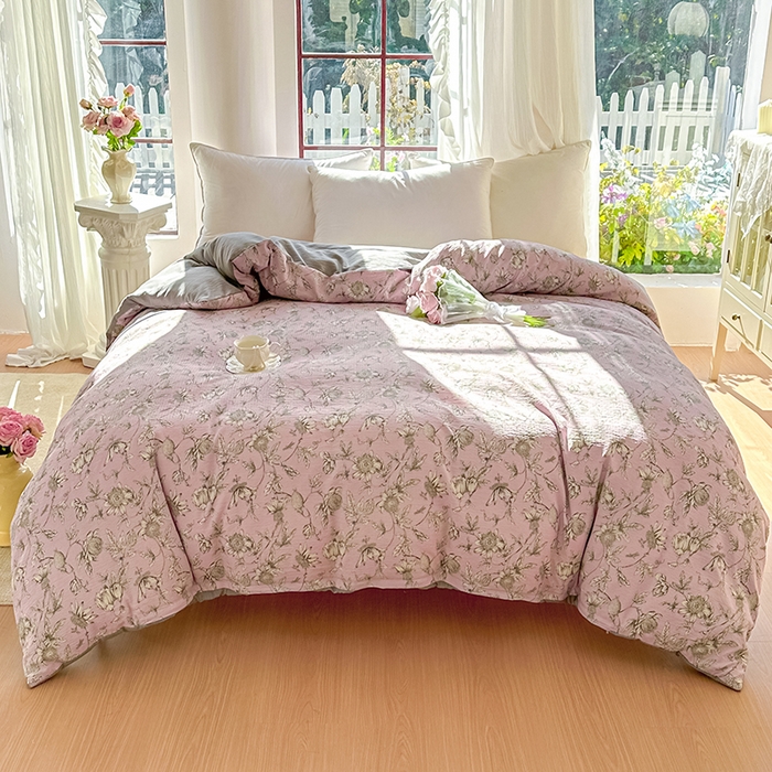 91家纺网 家纺一手货源 找家纺 （总）家贝爱 2026新款有氧水洗双层纱被套