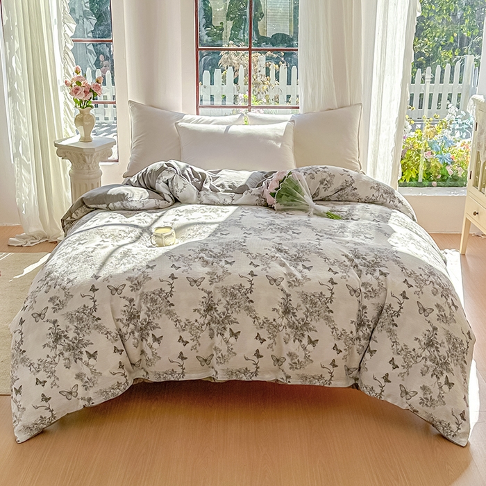 91家纺网 家纺一手货源 找家纺 （总）家贝爱 2026新款有氧水洗双层纱被套