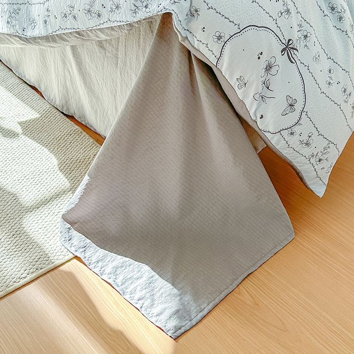 91家纺网 家纺一手货源 找家纺 家贝爱 2026新款有氧水洗双层纱被套 镜花水月