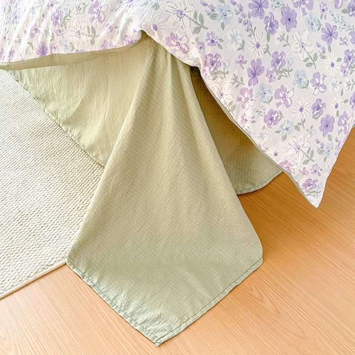 91家纺网 家纺一手货源 找家纺 家贝爱 2026新款有氧水洗双层纱被套 恋薇紫