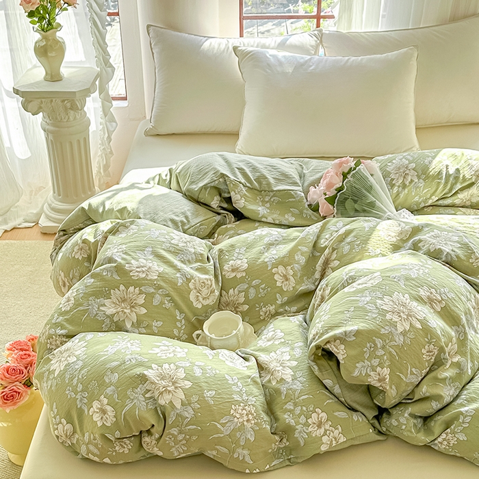 91家纺网 家纺一手货源 找家纺 家贝爱 2026新款有氧水洗双层纱被套 绿野仙踪