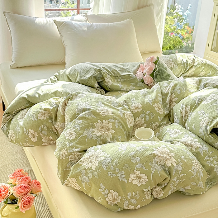 91家纺网 家纺一手货源 找家纺 家贝爱 2026新款有氧水洗双层纱被套 绿野仙踪