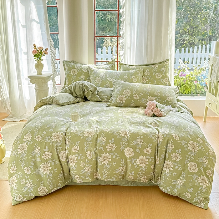 91家纺网 家纺一手货源 找家纺 家贝爱 2026新款有氧水洗双层纱被套 绿野仙踪