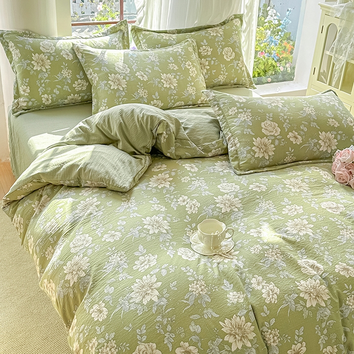 91家纺网 家纺一手货源 找家纺 家贝爱 2026新款有氧水洗双层纱被套 绿野仙踪