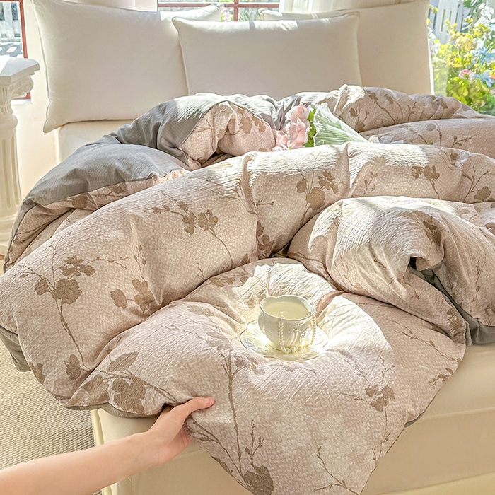 91家纺网 家纺一手货源 找家纺 家贝爱 2026新款有氧水洗双层纱被套 木兮