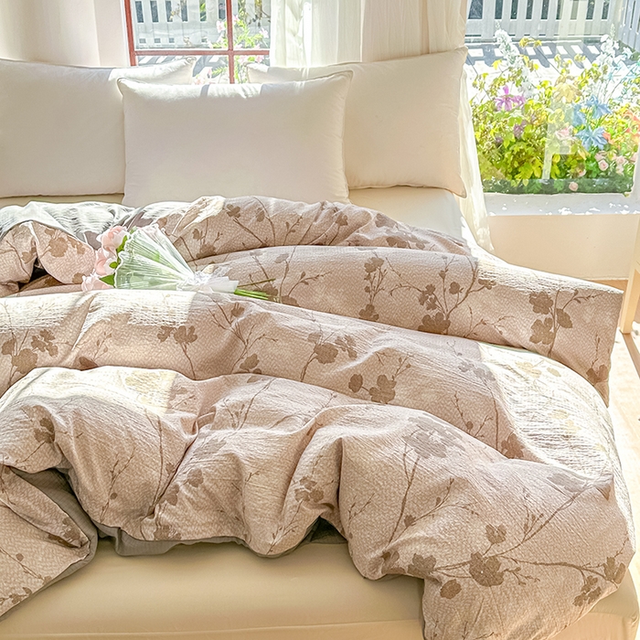 91家纺网 家纺一手货源 找家纺 家贝爱 2026新款有氧水洗双层纱被套 木兮