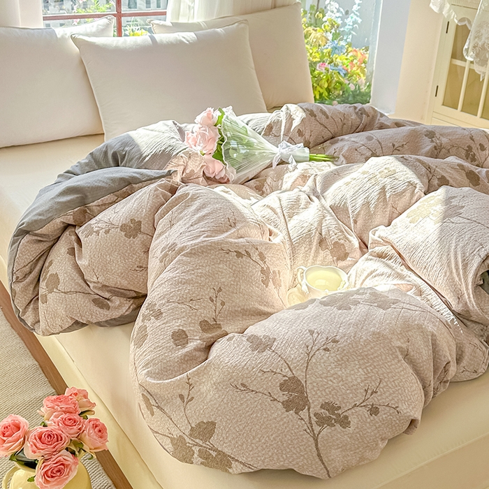 91家纺网 家纺一手货源 找家纺 家贝爱 2026新款有氧水洗双层纱被套 木兮