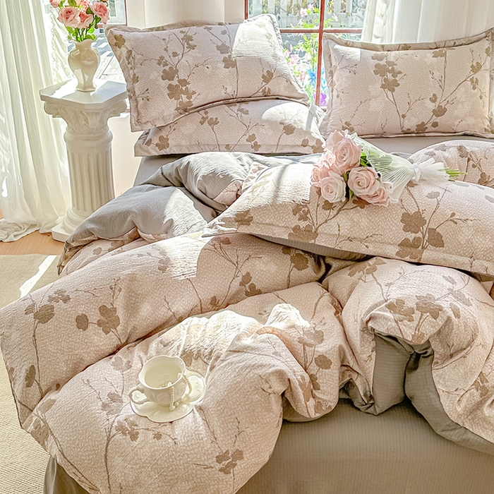 91家纺网 家纺一手货源 找家纺 家贝爱 2026新款有氧水洗双层纱被套 木兮