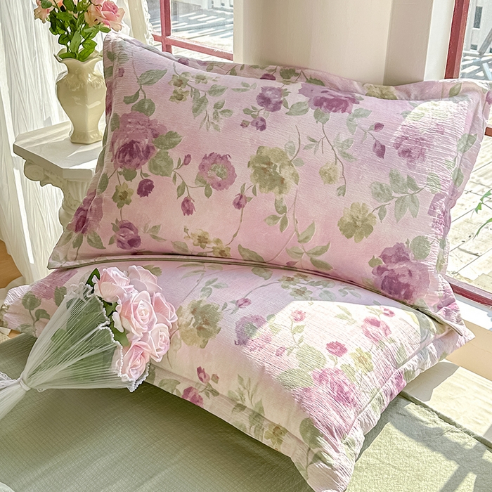 91家纺网 家纺一手货源 找家纺 家贝爱 2026新款有氧水洗双层纱被套 雍容华贵