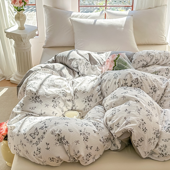 91家纺网 家纺一手货源 找家纺 家贝爱 2026新款有氧水洗双层纱被套 圆梦