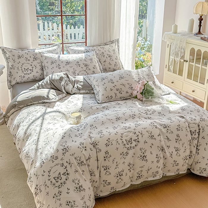 91家纺网 家纺一手货源 找家纺 家贝爱 2026新款有氧水洗双层纱被套 圆梦