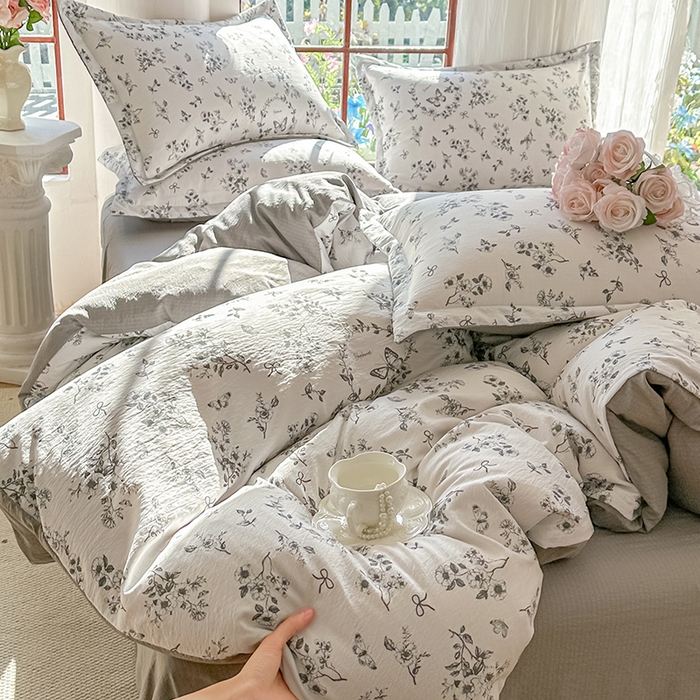 91家纺网 家纺一手货源 找家纺 家贝爱 2026新款有氧水洗双层纱被套 圆梦