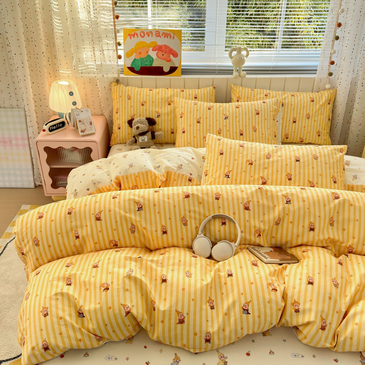 91家纺网 家纺一手货源 找家纺 （总）清雅福 2026春夏新款INS小清新40支全棉13372单枕套第二批