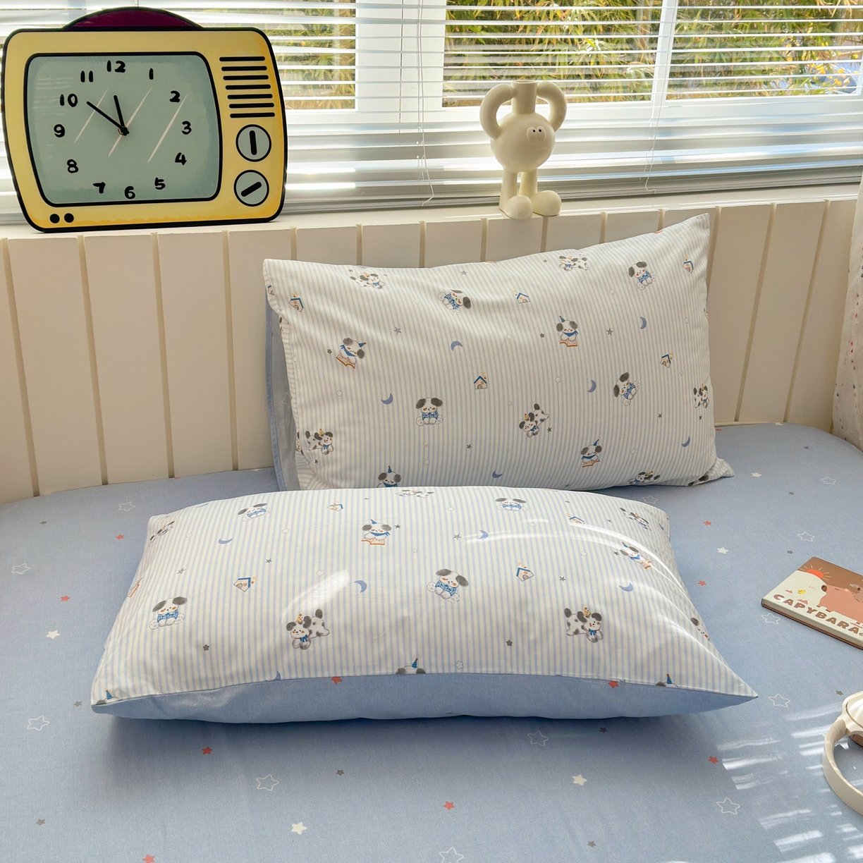 清雅福 2026春夏新款INS小清新40支全棉13372单枕套第二批 月亮狗