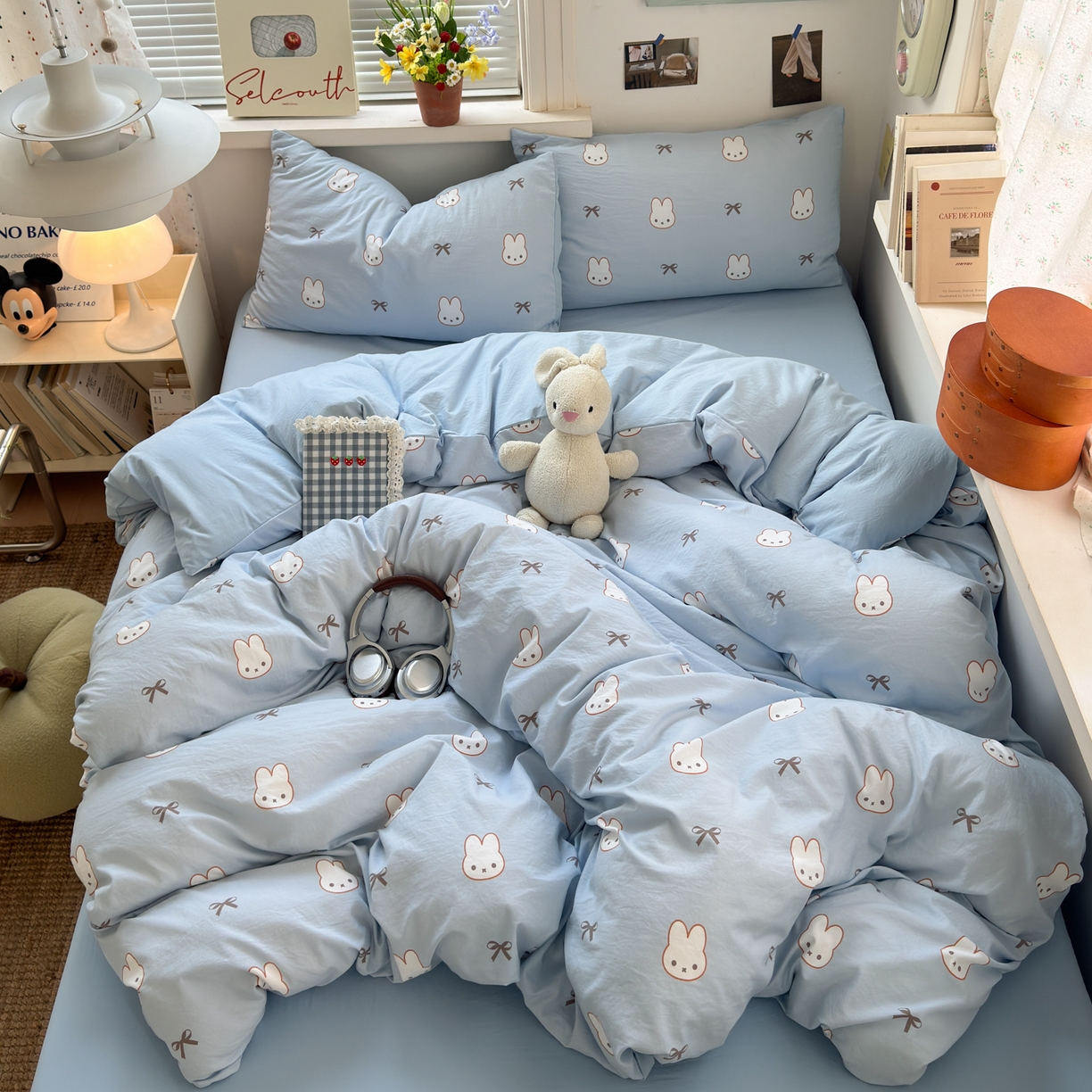 91家纺网 家纺一手货源 找家纺 灿禾家纺（原灿哈家纺） 2026新款<小布袋同款面料>古法水洗棉仿棉高克重云柔棉四件套