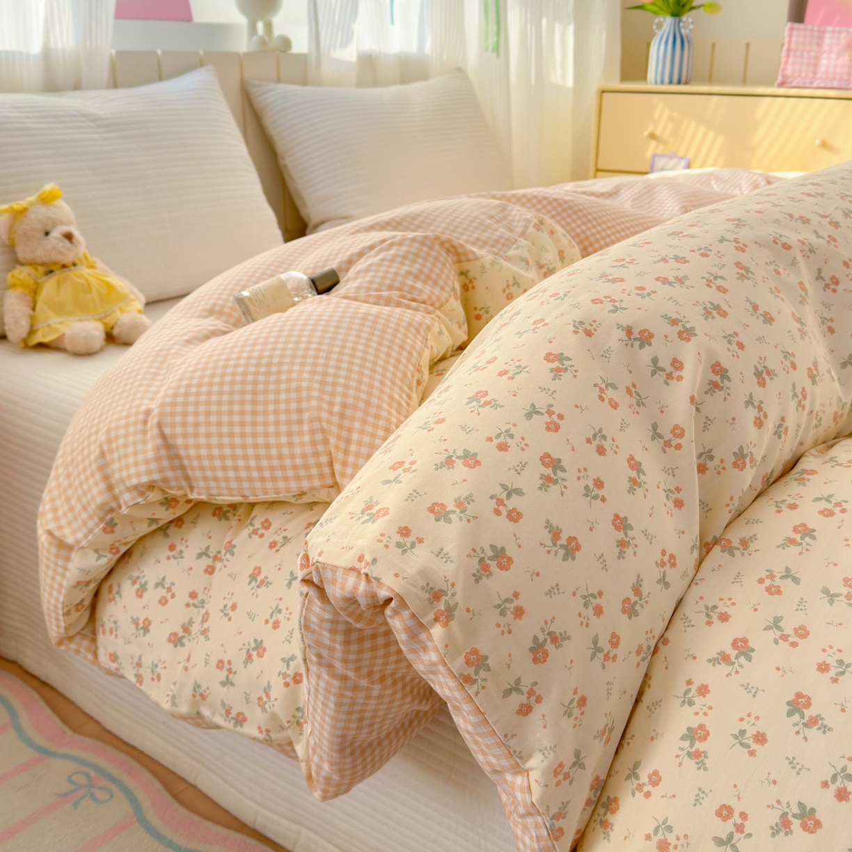 清雅福 2026春夏新款INS小清新40支全棉13372单被套第二批 觅秋