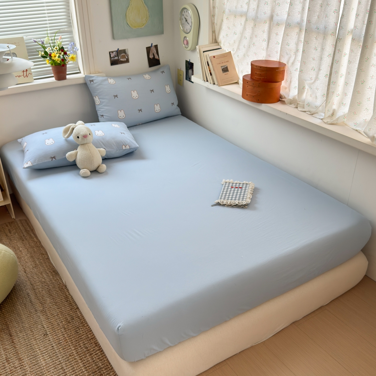 91家纺网 家纺一手货源 找家纺 灿禾家纺（原灿哈家纺） 2026新款<小布袋同款面料>古法水洗棉仿棉高克重云柔棉四件套